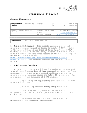 milpersman 1160-140 职业航点 - MyNavyHR - Navy.mil